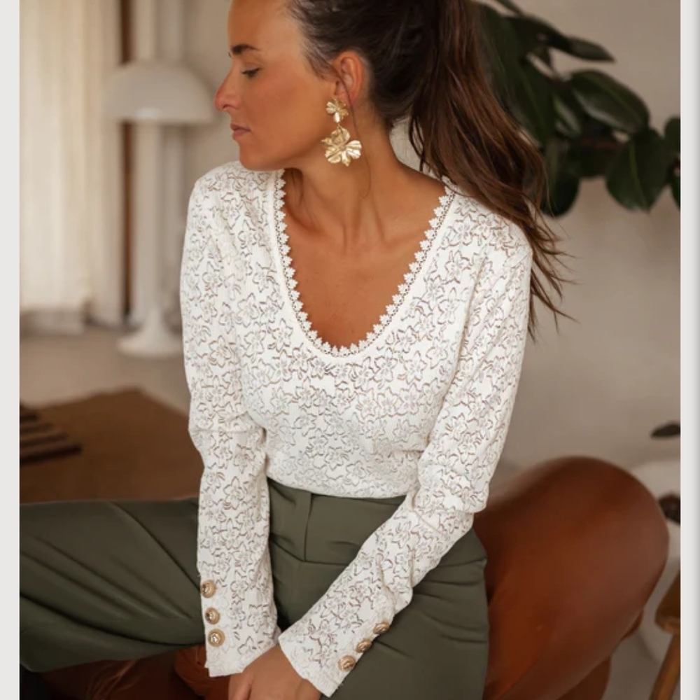 Ecru Balo Blouse